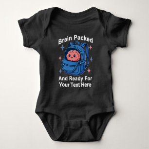 Cute Back-to-School Customizable “Brain Ready" Baby Bodysuit