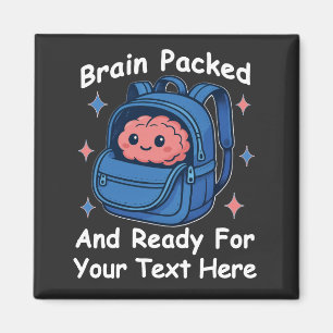 Cute Back-to-School Customizable “Brain Ready" Magnet