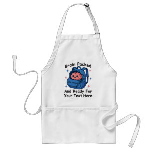 Cute Back-to-School Customizable “Brain Ready" Standard Apron