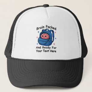 Cute Back-to-School Customizable “Brain Ready" Trucker Hat