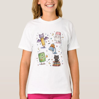 Cute Back To School Halloween PNG, Kawaii Doodle T-Shirt