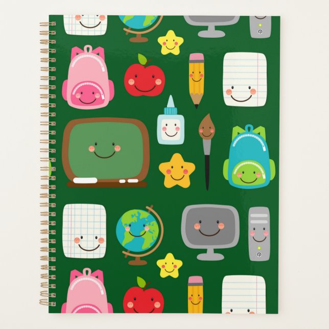 Cute Back to School Kawaii Classroom Supplies Planner (Front)