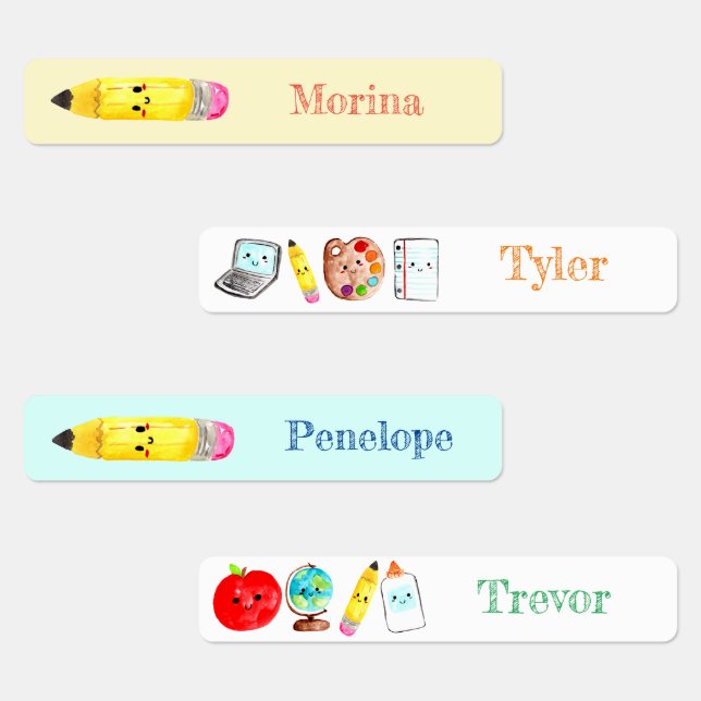 Cute back to school kid labels (Group)