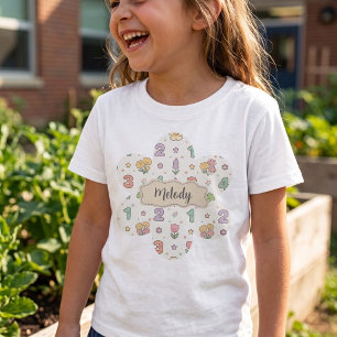 Cute Back to School Numbers Pattern T-Shirt