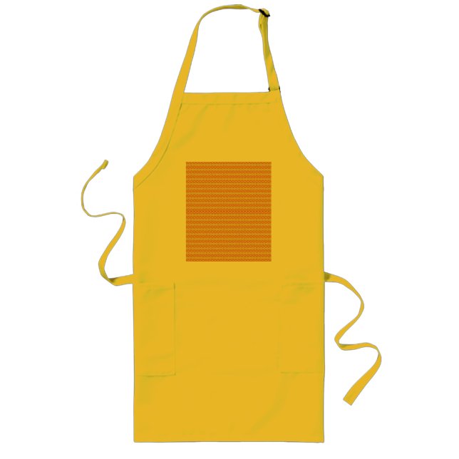 Cute Back to School Pastel Pattern Long Apron (Front)
