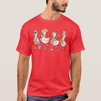Cute Back to School Silly Gooseeacher Student Read T-Shirt