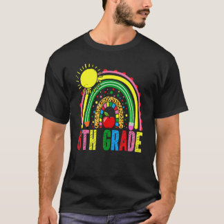 Cute  Back To School Sixth Grade Rainbow Boys Girl T-Shirt