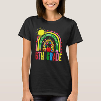 Cute  Back To School Sixth Grade Rainbow Boys Girl T-Shirt