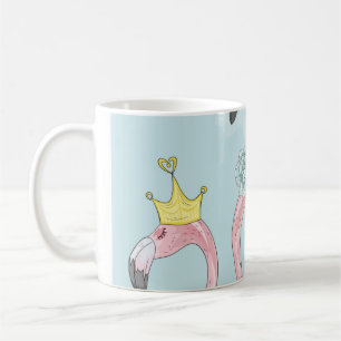 Cute background with flamingos. Summer background Coffee Mug
