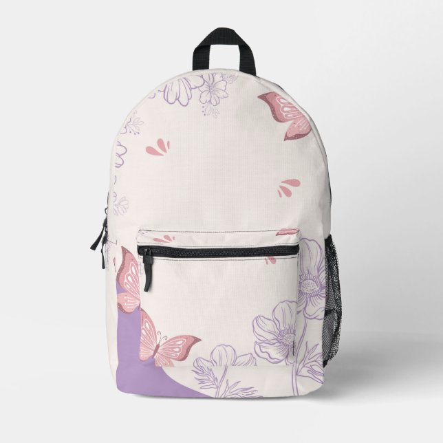 Cute backpack floral design  (Front)