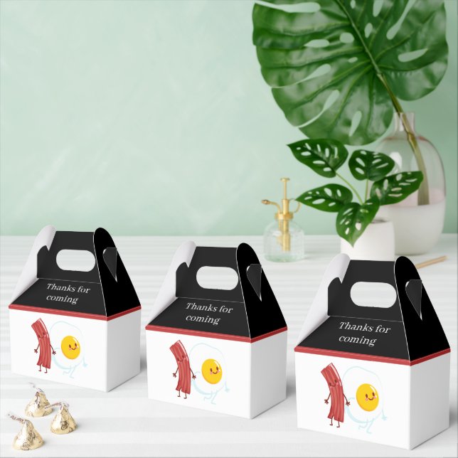 cute Bacon eggs Breakfast  Favor Box (Multiple)