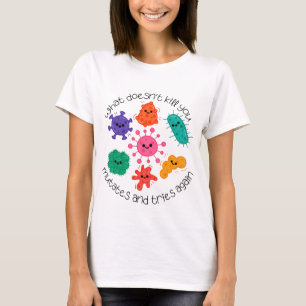 Cute Bacteria Science Lab Sticker for Microbiology T-Shirt