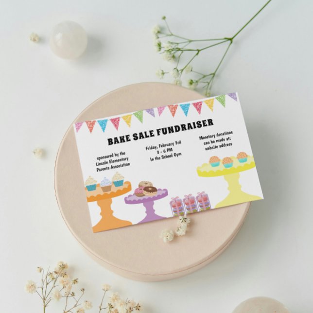 Cute Bake Vente Collecte de fonds Invitation (Créateur téléchargé)