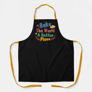 Cute bake world better place bakery apron