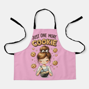 Cute Baker Girl Just One More Cookie Apron