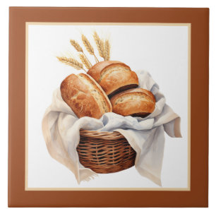 Cute bakery bread lovers home business crafting tile