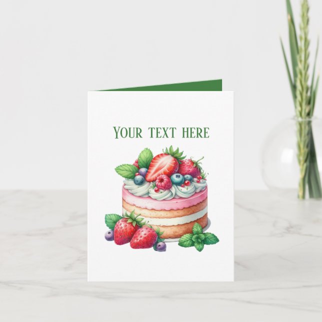 Cute Bakery cake lovers customizable Card (Front)