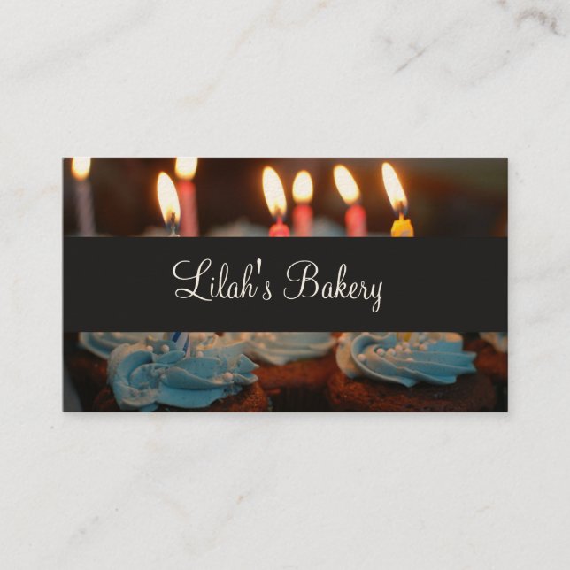 Cute Bakery Cupcakes Business Card (Front)