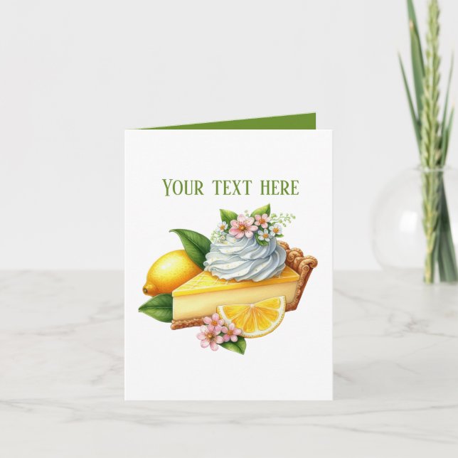 Cute Bakery lemon pie customizable Card (Front)