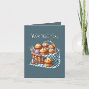Cute Bakery muffins customizable Card