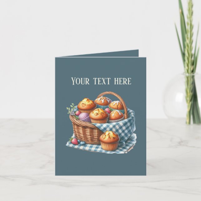 Cute Bakery muffins customizable Card (Front)