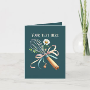Cute Bakery whisk customizable Card