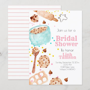 Cute baking party bridal shower invitation