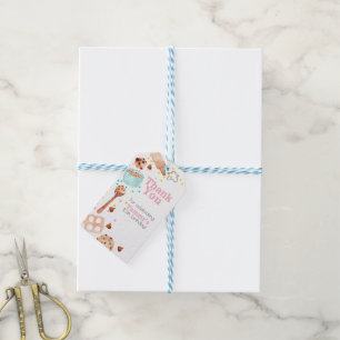 Cute baking party kid birthday favour tags