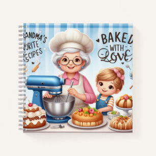 Cute Baking with Grandma Recipes Notebook