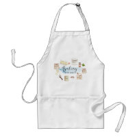 Cute Baking with Love Quote Illlustration