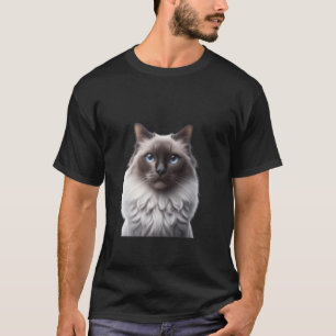 Cute Balinese Cat Tee - Lover's Feline Portrait Sh