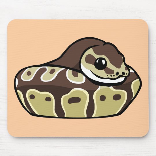 Cute Ball Python Pet Snake Drawing Mousepad Zazzle Ca