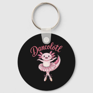 Cute Ballerina Ballet Axolotl Dance Funny Gifts Fo Keychain
