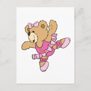 Cute Ballerina Bear Postcard