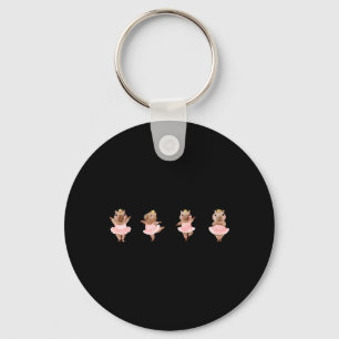 Cute Ballerina Capybara Dancing Ballet Dance Keychain