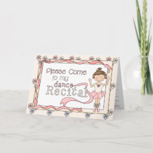 Cute Ballerina Dance Considérant Invitation