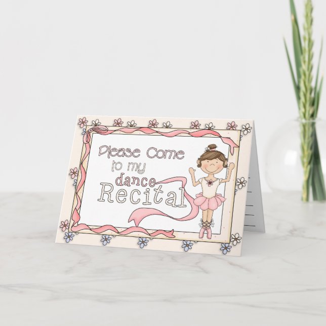 Cute Ballerina Dance Considérant Invitation (Devant)