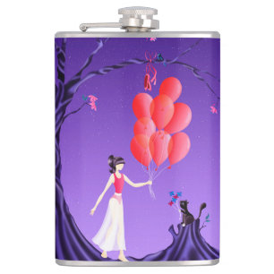Cute Ballerina Heist Hip Flask