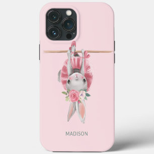 Cute Ballerina Pink Ballet Bunny Personalized iPhone 13 Pro Max Case