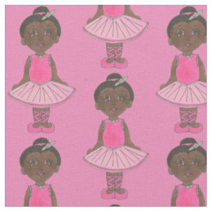 Cute Ballerina Pink Tutu Ballet Girl Dance Teacher Fabric