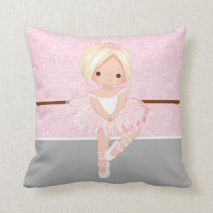 Cute Ballerina Throw Pillow