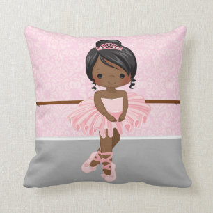 Cute Ballerina Throw Pillow