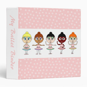 Cute Ballerinas Binder - Five Ballet Positions