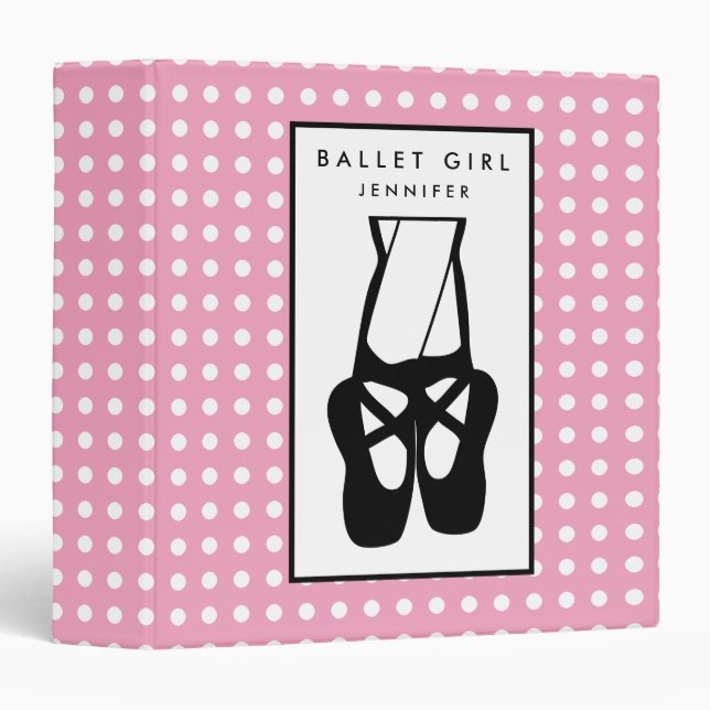Cute Ballet Dancer Legs & Slippers Binder (Front/Spine)