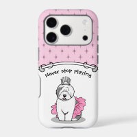 Cute Ballet Princess Old English Sheepdog Grey 1