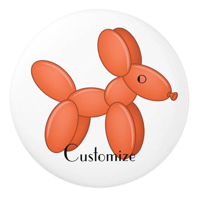Cute Balloon Dog  Thunder_Cove Ceramic Knob (Front)