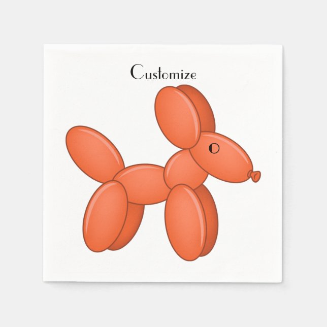Cute Balloon Dog Thunder_Cove Napkin (Front)