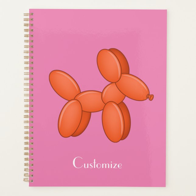 Cute Balloon Dog Thunder_Cove   Planner (Front)