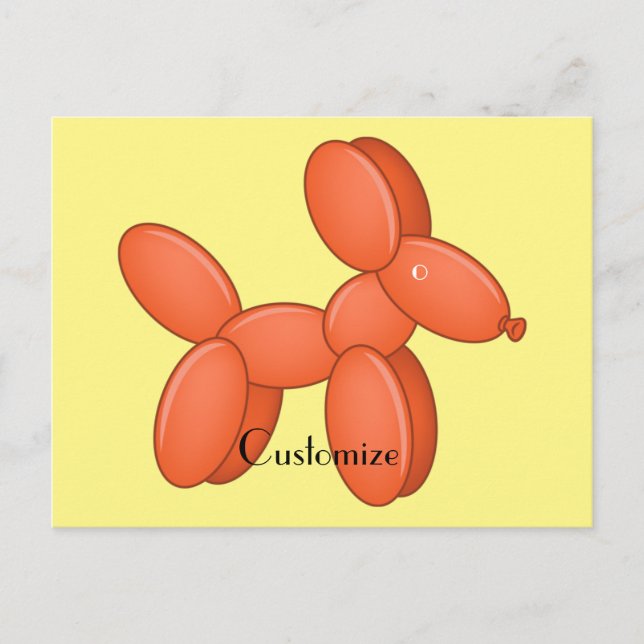 Cute Balloon Dog  Thunder_Cove  Postcard (Front)