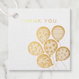 cute balloon party real foil thank you favour tag